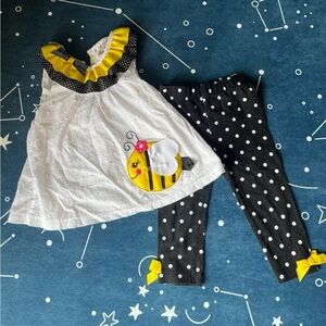 Rare Editions Girls Bumblebee Outfit Size 12 Months